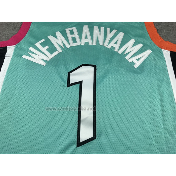 Camiseta San Antonio Spurs Victor Wembanyama #1 Ciudad 2022-23 Verde